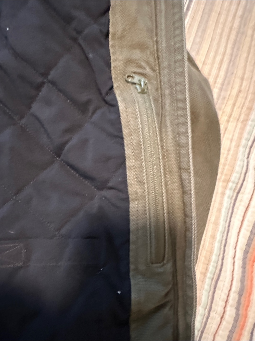 Duluth Trading Co Olive Green Hooded Bomber Jacket - Picture 9 of 10